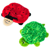 ZippyPaws Squeakie Crawlers turtle 10inch unstuffed toy for mess-free play