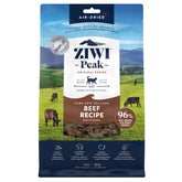 ZIWI Peak beef recipe bag highlights grain-free, complete meal option for cats.
