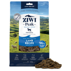 ZIWI Peak Lamb air-dried dog food bag; premium grain-free nutrition for all life stages.