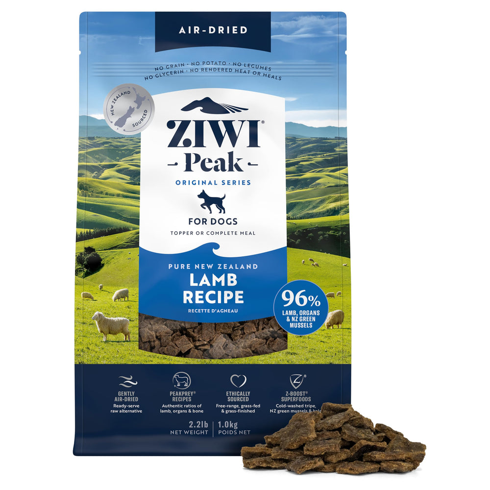 ZIWI Peak Lamb dog food bag with premium grain-free formula for daily meals.
