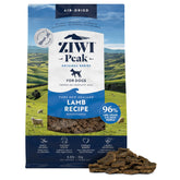 ZIWI Peak Lamb dog food bag shows grain-free high-protein nutrition.