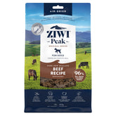 ZIWI Peak beef dog food packaging shows premium natural ingredients and sourcing.