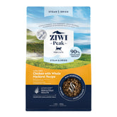 ZIWI Peak steam-dried cat food package highlighting cage-free chicken and mackerel for nutrition.