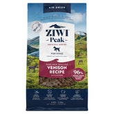 ZIWI Peak Venison air-dried bag shows premium protein for dogs.