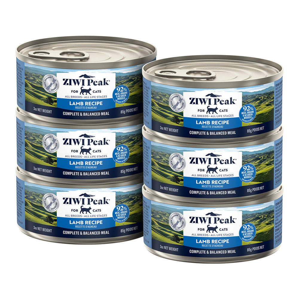 ZIWI Peak Lamb cat food can, high-protein dinner for carnivorous cats.