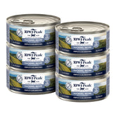 ZIWI Peak wet cat food mackerel can front view, rich protein source for cats.