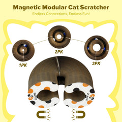 ZLAFM Accordion scratcher with bell ball prompts playful chasing and scratching.