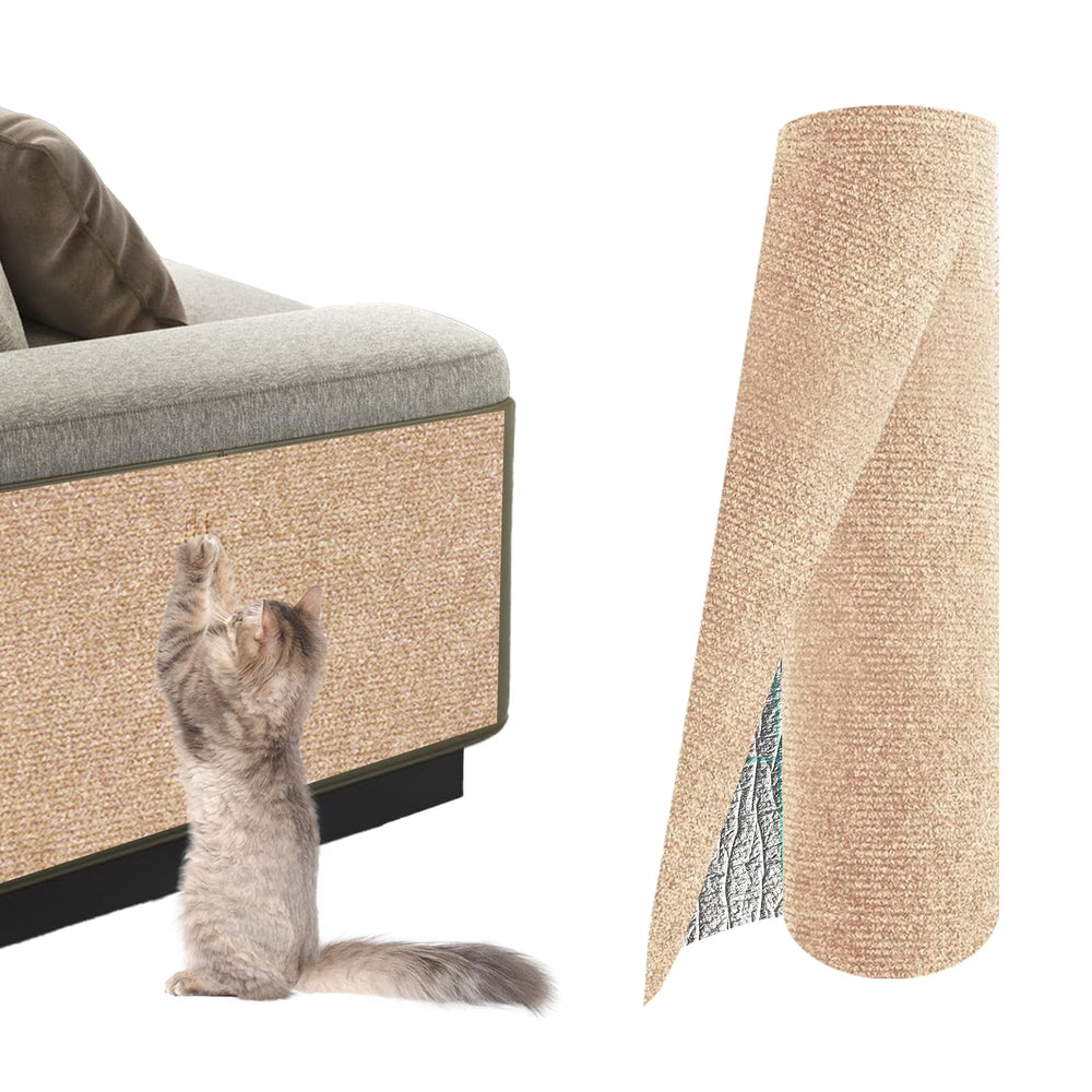 ZLAFM cat scratch mat on sofa protects furniture from claws.