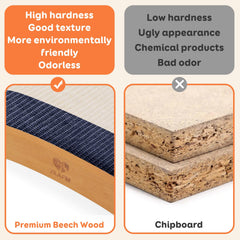 ZLAFM solid beech wood frame provides stable support for multiple cats.