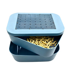 Zmiyivara Mealworm Breeding Kit front view for organized insect keeping.