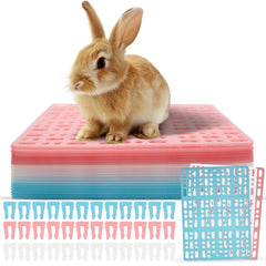 Zmpkhba rabbit cage mat white 18-pack promotes clean, comfy habitat.