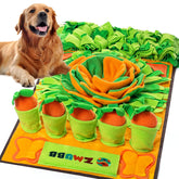 ZMUBB pet snuffle mat dog sniffing through grass shapes for enrichment