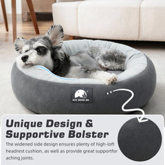 ZNOFAN heated cat bed with timer control for cozy, scheduled warmth.