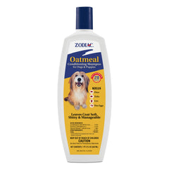 Zodiac Oatmeal Conditioning Shampoo bottle ready for flea and dry skin care