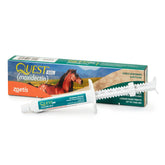 Zoetis Quest Gel bottle pour demonstrates easy dosing for horses.