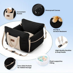 ZOMISIA dog car seat travel-friendly design boosts comfort during long trips