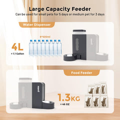 ZOMISIA 180-degree rotatable water bowl enables flexible drinking positions.