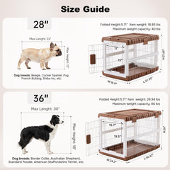 ZOMISIA 28inch collapsible crate open and folded, quick setup for travel.