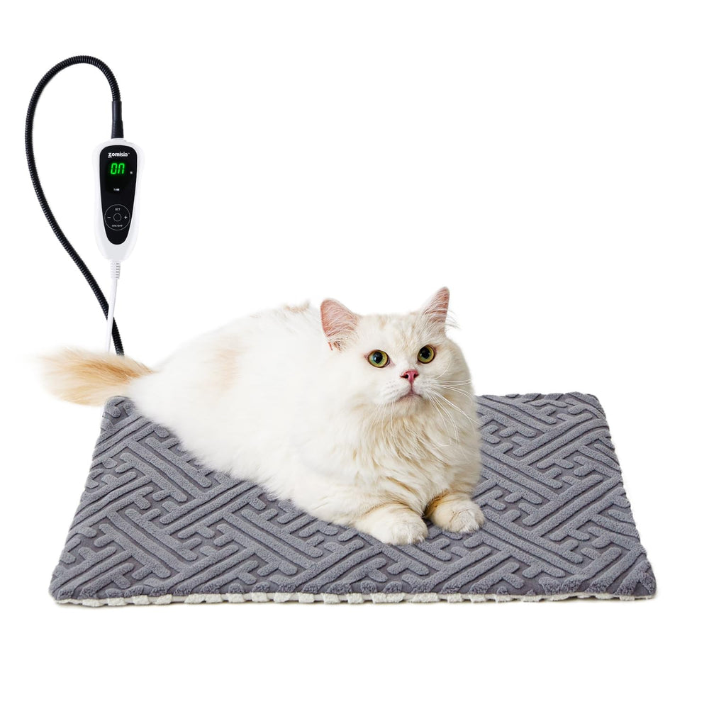 ZOMISIA Cat Heating Pad with center thermostat activation for safe warmth.