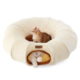 ZOMISIA cat tunnel bed in full moon setup invites playful exploration