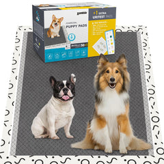 ZOMISIA Charcoal Puppy Pee Pad XL 28x34 in use for training and odor control.