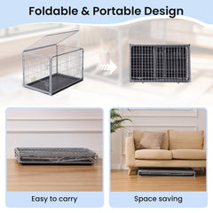 ZOMISIA collapsible dog crate front-door entry with ventilation