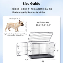 ZOMISIA sturdy metal-frame crate emphasizing stability and chew resistance for small dogs