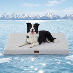 ZOMISIA cooling dog bed crate top view demonstrates sturdy design for large dogs