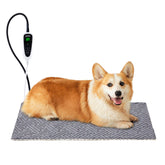 ZOMISIA dog heating pad showing center thermostat for safe activation