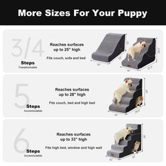 ZOMISIA 2-in-1 dog stairs design shown for versatile indoor use.