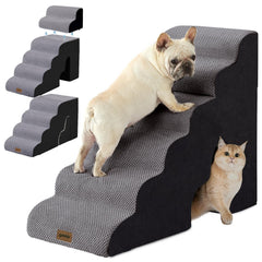 ZOMISIA 29-inch dog ramp with 6-step setup for elevated bed access.