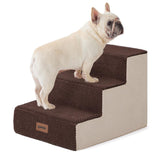 ZOMISIA dog steps on gray couch, easing small dogs' sofa access.