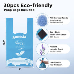 ZOMISIA eco-friendly lavender-scented bags mask odors during waste disposal.