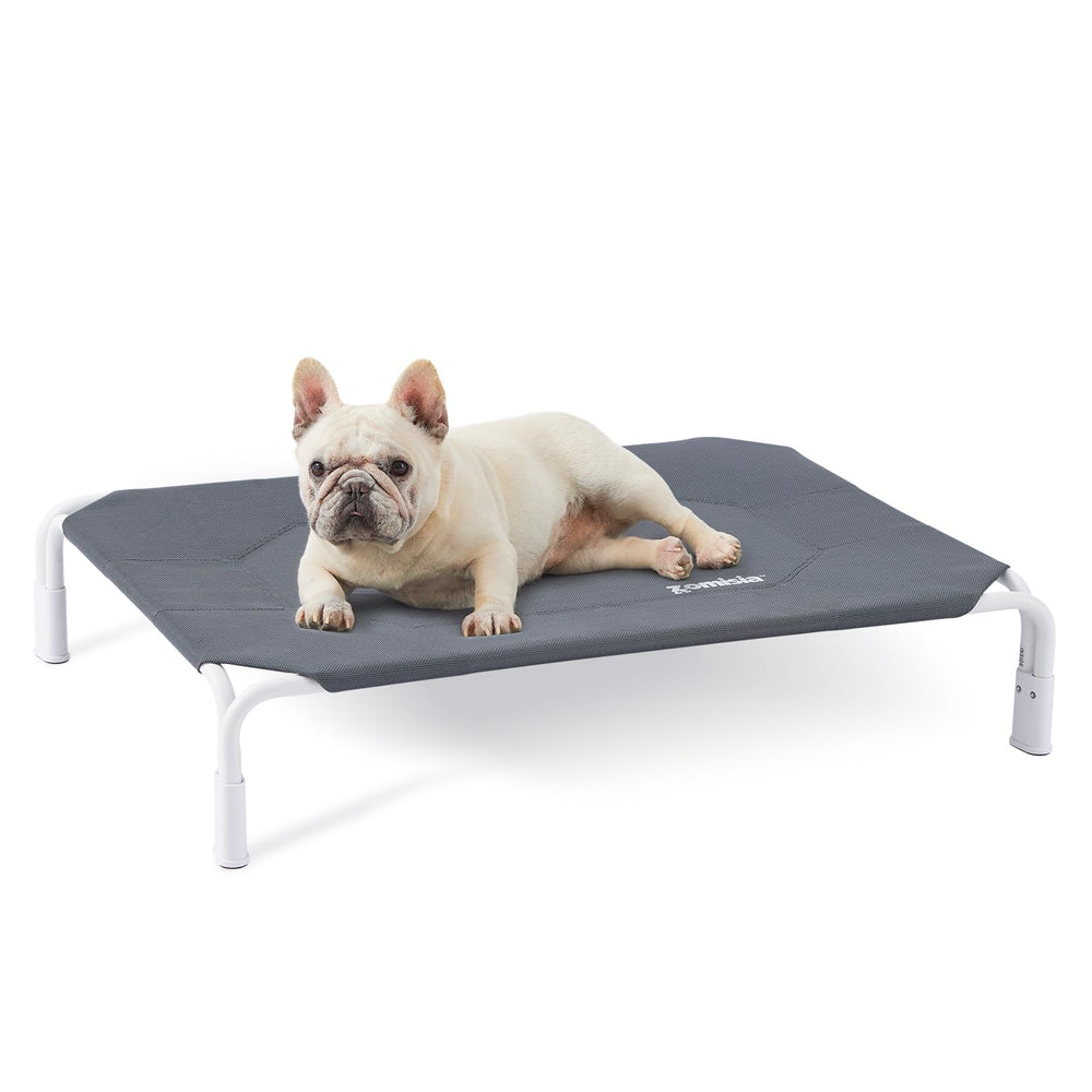 ZOMISIA elevated dog cot bed assembly in minutes for hassle-free setup.