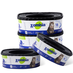 ZOMISIA genie-compatible-refill-bags 4pack shown for long-lasting litter management
