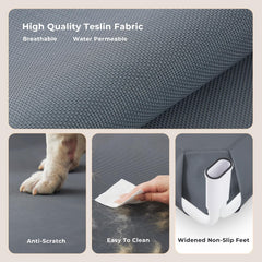 ZOMISIA heavy-duty frame with non-slip feet provides reliable stability for large dogs