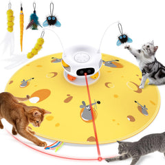 ZOMISIA interactive cat toy with laser for indoor play and enrichment
