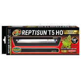 Zoo Med 5.0 T5-HO terrarium hood front view with compact space-saving design.