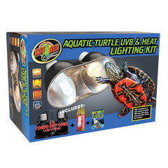 Zoo Med AQTurtle HeatUVB basking setup with UV lamp for turtles