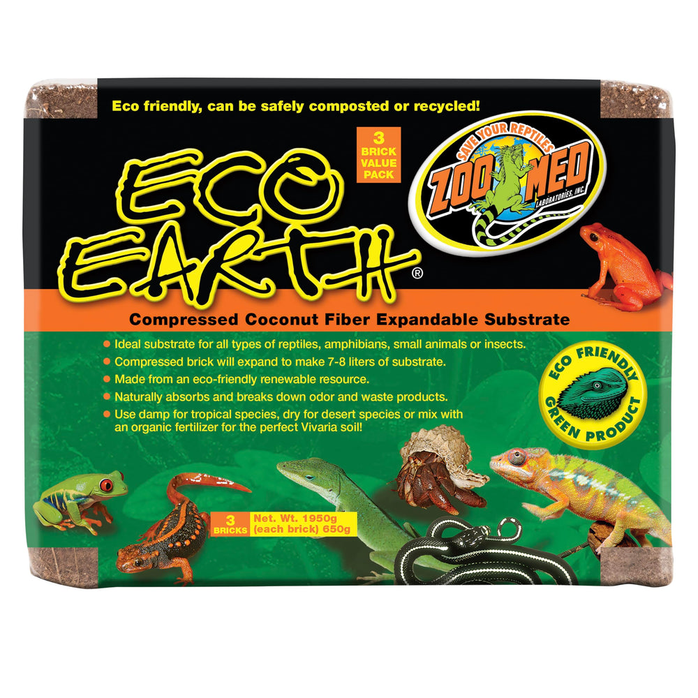 Zoo Med Eco Earth substrate bedding for terrariums, natural and versatile