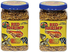 Zoo Med Large Sun-Dried Red Shrimp 10oz pack β high-protein feeding option for large turtles and fish.