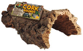 Zoo Med natural cork bark round extra large in terrarium, showcasing a natural shelter.
