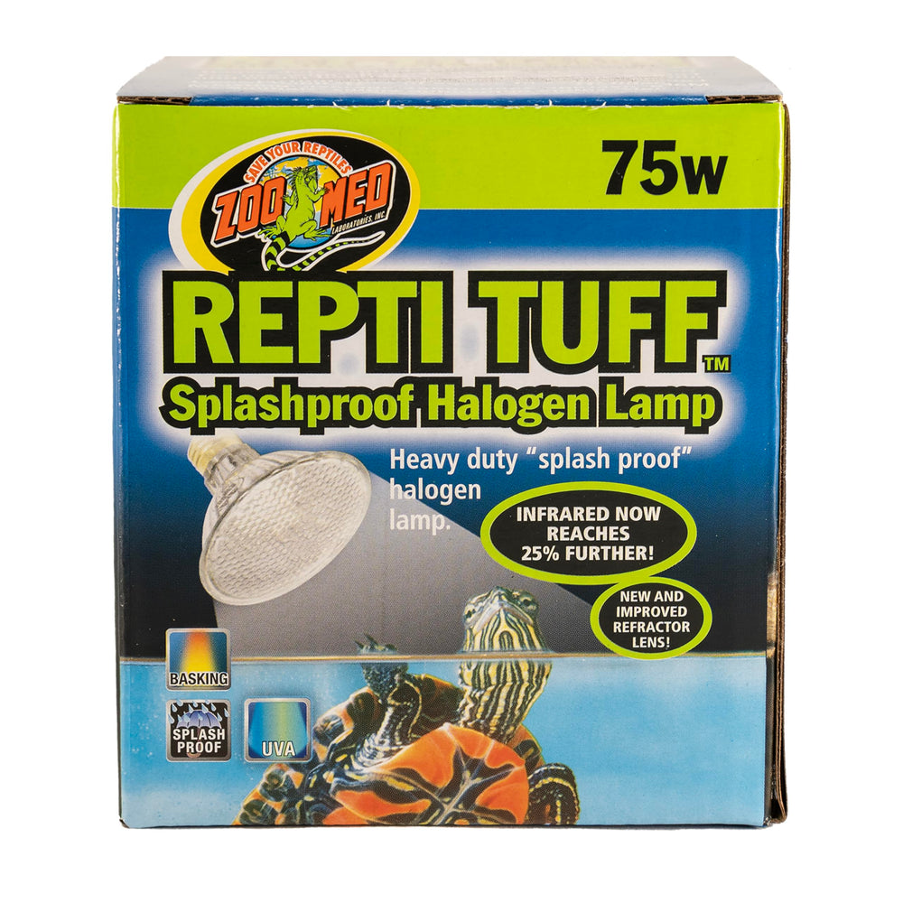 Zoo Med Turtle Tuff 75W lamp front view for reliable aquatic tank lighting