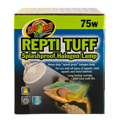 Zoo Med Turtle Tuff durable splashguard design protecting the lamp in splash-prone tanks
