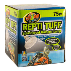 Zoo Med Turtle Tuff splashproof bulb close-up highlights durable splash protection