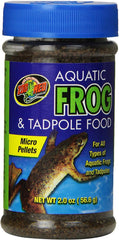 Zoo Med Aquatic Frog & Tadpole Food three-pack pack shot for easy feeding.