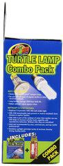 Aquatic turtle basking setup highlighted by Zoo Med lighting