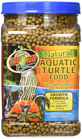 Zoo Med Aquatic Turtle Food Growth Formula 30oz packaging for easy shelf display.