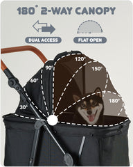 Zoosky dog stroller all-terrain wheels for smooth rides on various surfaces.