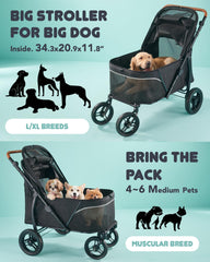 Zoosky dog stroller top mesh window promotes airflow and comfort on outings.